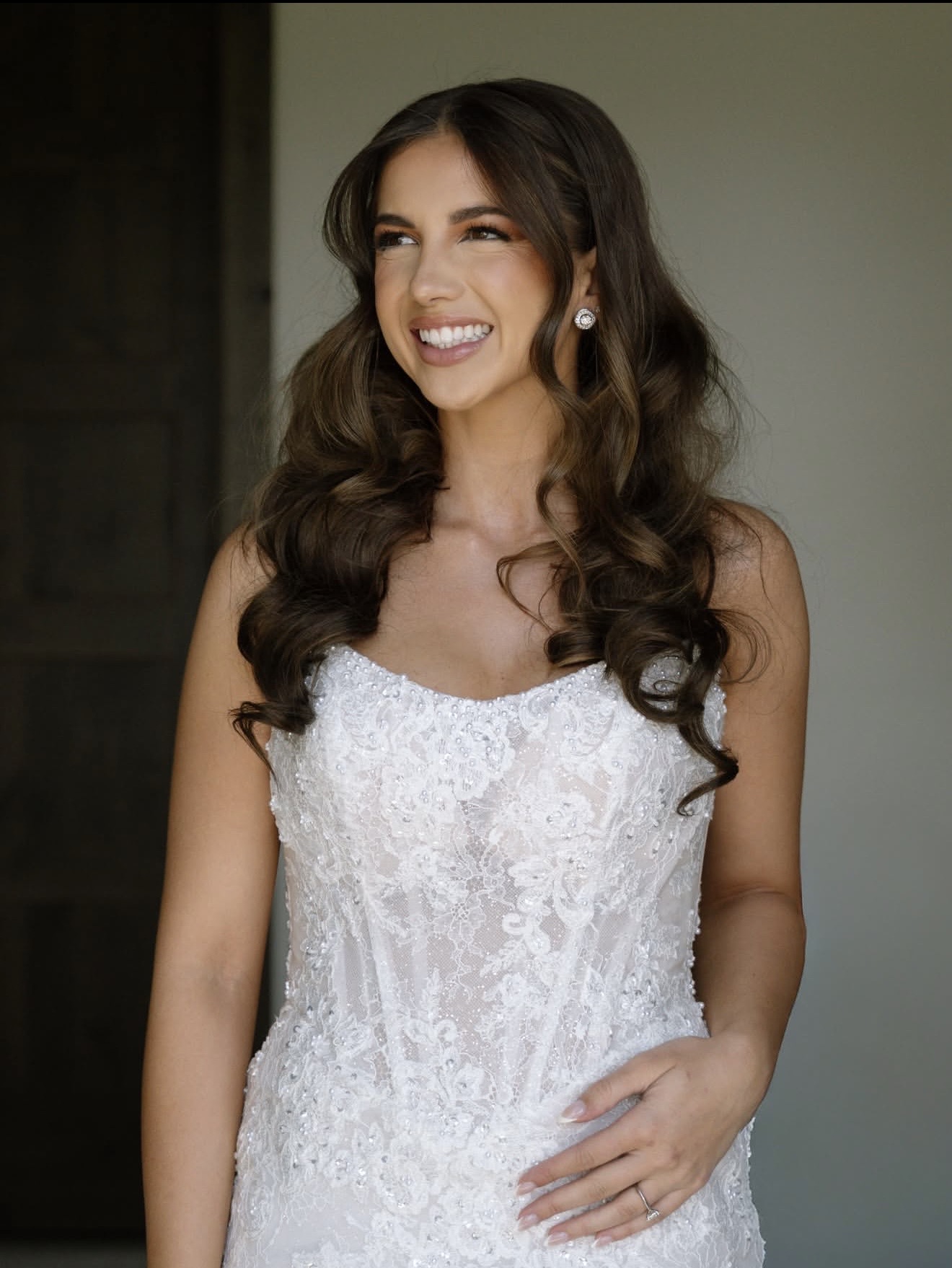 Client with soft glam makeup by Maddy Donohue
